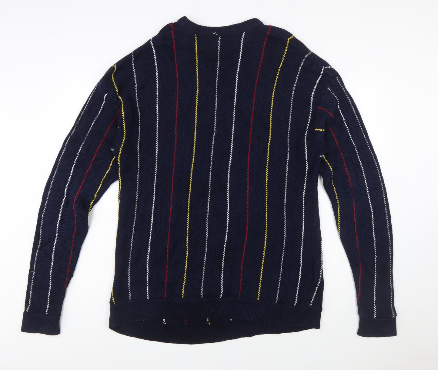 Chaps Ralph Lauren Men's Blue Striped Cotton Jumper L