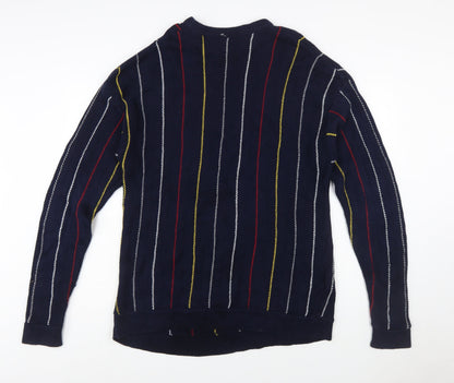 Chaps Ralph Lauren Men's Blue Striped Cotton Jumper L