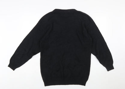 Trimmings Women’s Black Beaded Geometric Vintage Pullover Jumper M