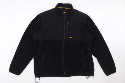 CAT Men's Black XL Fleece Workwear Jacket Full Zip Outdoor