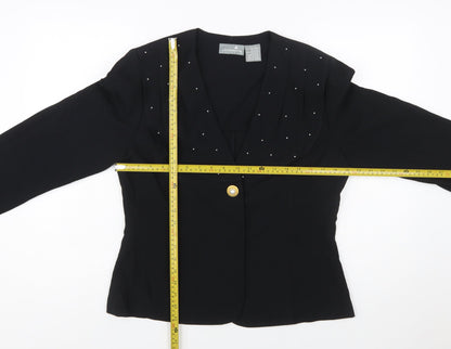 Liz Claiborne Women’s Black Size 12 Shawl Collar Tuxedo Blazer