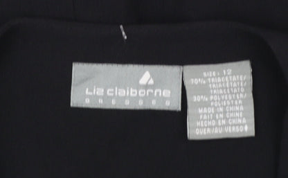 Liz Claiborne Women’s Black Size 12 Shawl Collar Tuxedo Blazer