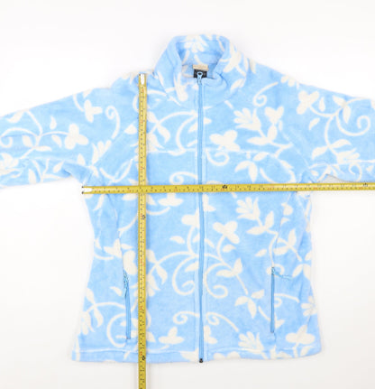 Natural Reflections Women's Blue Floral Fleece Jacket XL