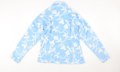 Natural Reflections Women's Blue Floral Fleece Jacket XL