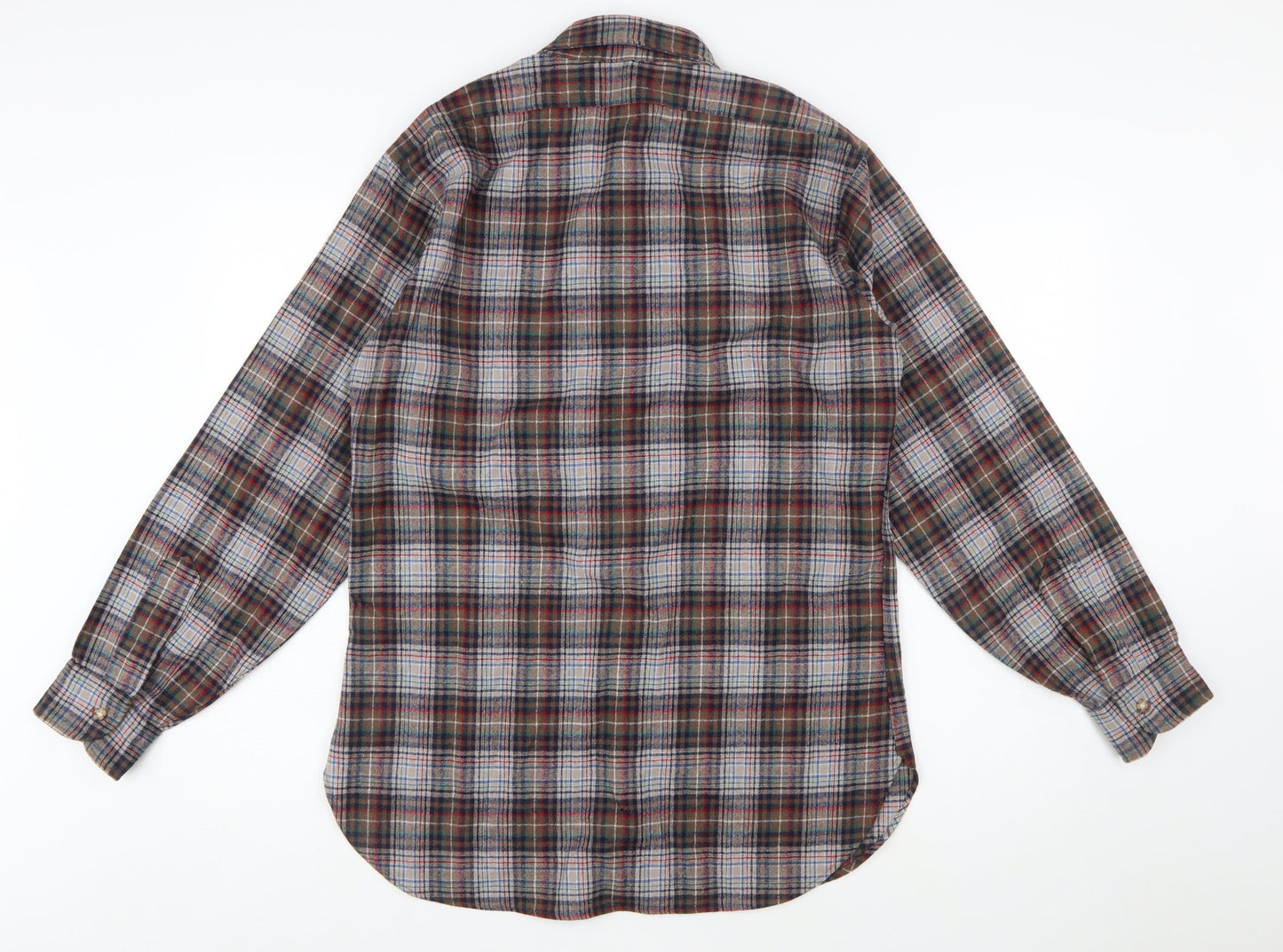 Pendleton Men's Multicoloured Wool Plaid Flannel Button-Up Shirt M
