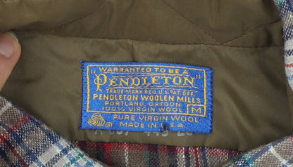 Pendleton Men's Multicoloured Wool Plaid Flannel Button-Up Shirt M