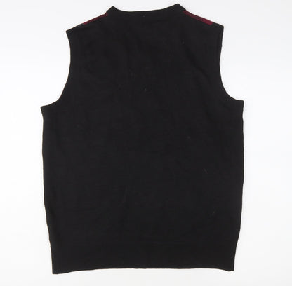 Cambridge Classics Men's Multicoloured Argyle V-Neck Vest XL