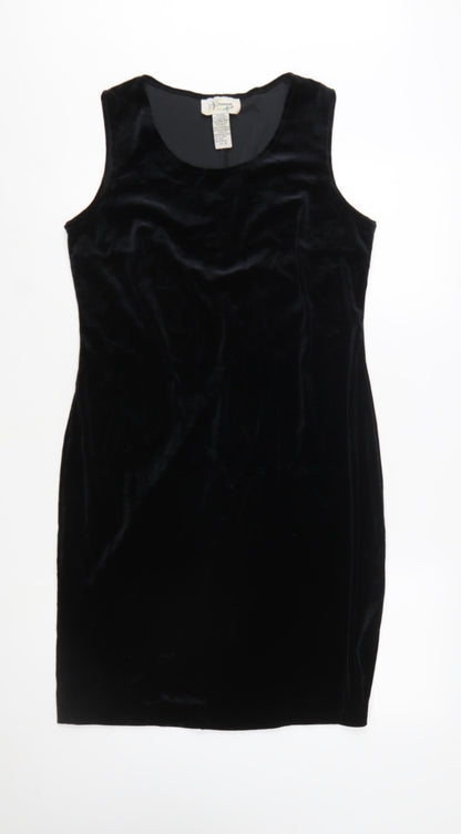 D.J. Summers Women’s Black Velvet Bodycon Sleeveless Dress Size 10