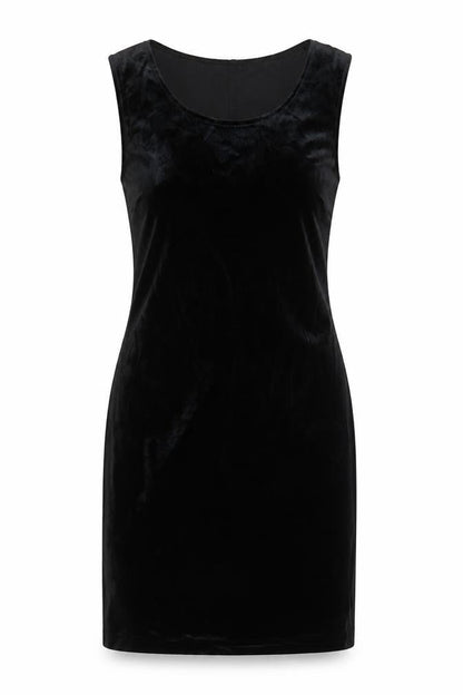 D.J. Summers Women’s Black Velvet Bodycon Sleeveless Dress Size 10