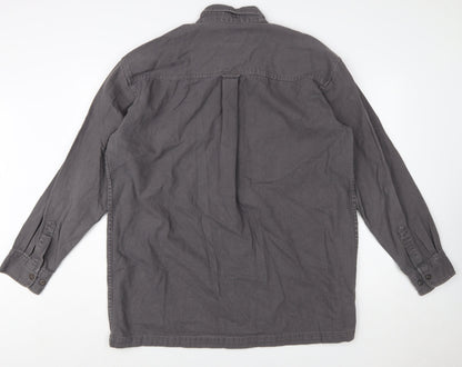 Outback Trail by Fox Fire Mens Grey XL Button-Up Cotton Shirt
