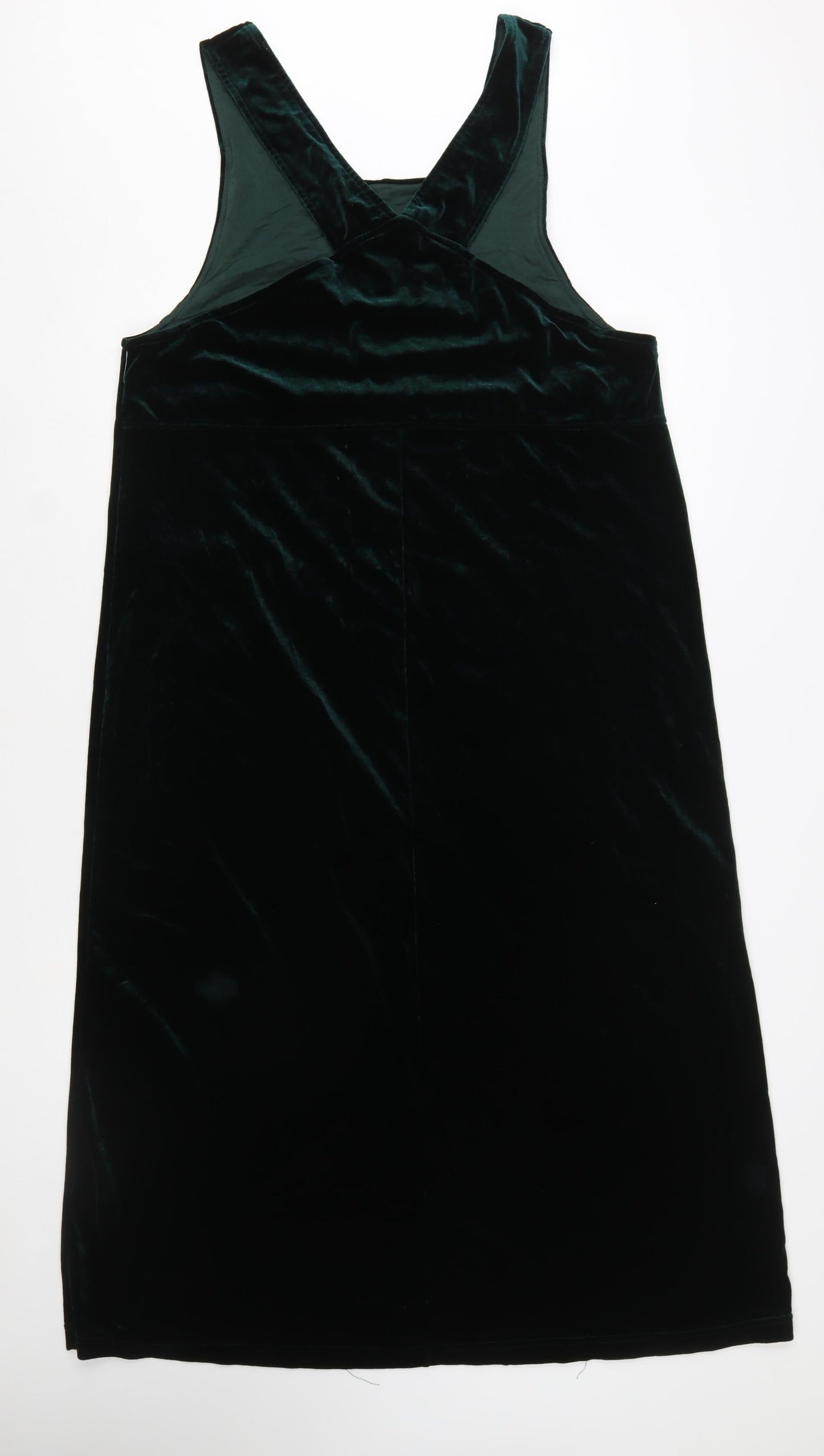Worthington Women's Green Velvet Pinafore Dress Size 12
