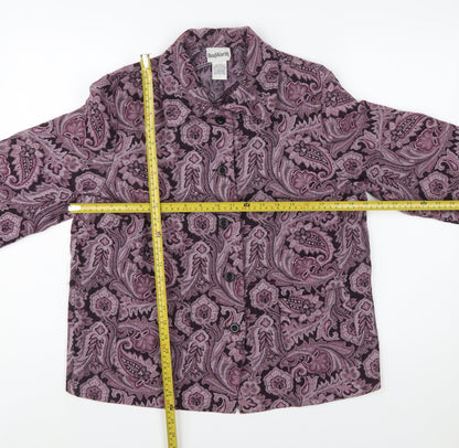 BonWorth Women’s Purple Paisley Petite Blazer Jacket Size S