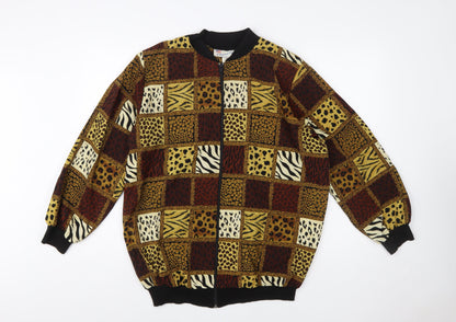 A Personal Touch Women's Multicoloured Animal Print Bomber Jacket M