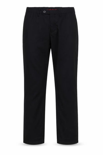 Alberto Cardinali Men's Black Chino Trousers W30 L30 Polyester Blend