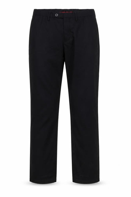 Alberto Cardinali Men's Black Chino Trousers W30 L30 Polyester Blend