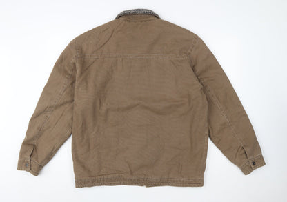 Thomas Scott Men's Brown XL Workwear Jacket Faux Fur Collar