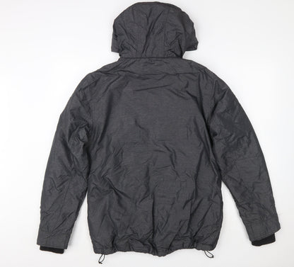 Tu Men's Grey Hooded Puffer Jacket Size S Regular Fit Winter Coat