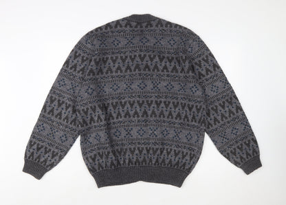 Simons Men's Grey Alpaca Wool Blend Button Cardigan L