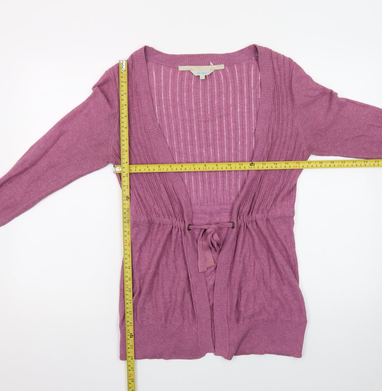Fat Face Women's Purple Long Sleeve Tie Waist Cardigan Size 12