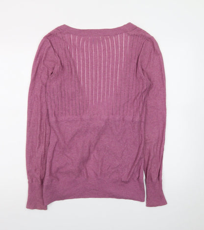 Fat Face Women's Purple Long Sleeve Tie Waist Cardigan Size 12