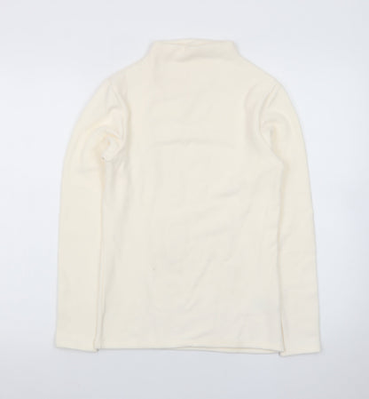 Marks and Spencer Women Ivory Heatgen High Neck Jumper Size 12