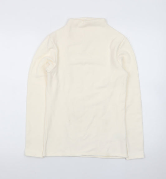 Marks and Spencer Women Ivory Heatgen High Neck Jumper Size 12