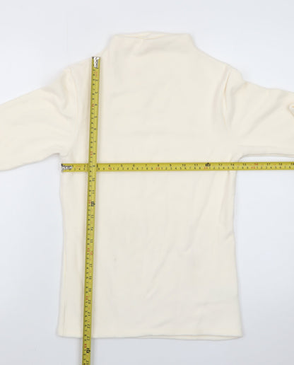 Marks and Spencer Women Ivory Heatgen High Neck Jumper Size 12