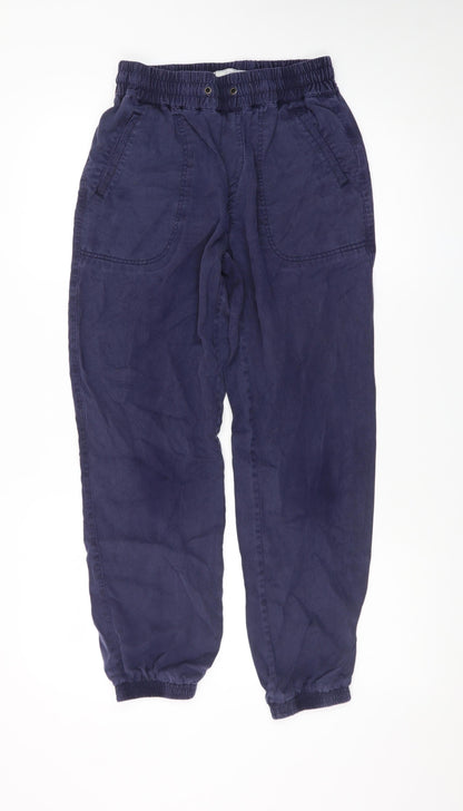 Fat Face Womens Blue Cotton Jogger Trousers Size 8