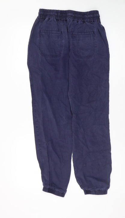 Fat Face Womens Blue Cotton Jogger Trousers Size 8