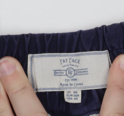 Fat Face Womens Blue Cotton Jogger Trousers Size 8