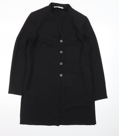 Jacques Vert Women Black Size 10 Long Sleeve Blazer Coat
