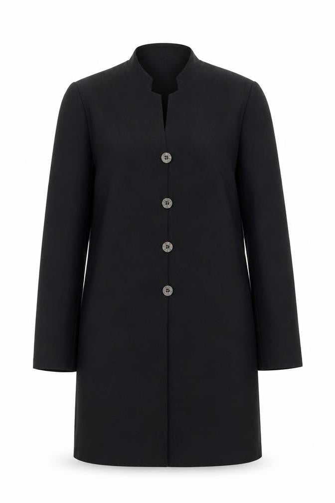 Jacques Vert Women Black Size 10 Long Sleeve Blazer Coat