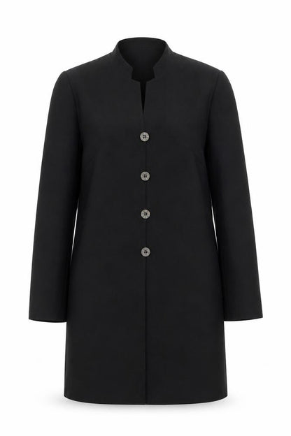 Jacques Vert Women Black Size 10 Long Sleeve Blazer Coat