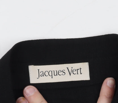 Jacques Vert Women Black Size 10 Long Sleeve Blazer Coat
