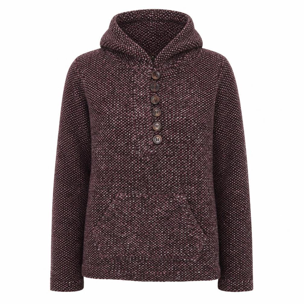 Next Women’s Purple Hooded Henley Knit Jumper Size 12