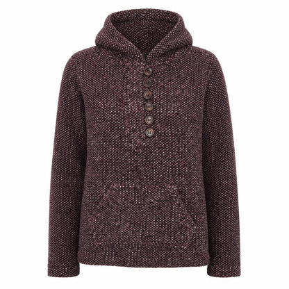 Next Women’s Purple Hooded Henley Knit Jumper Size 12