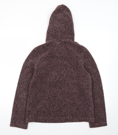 Next Women’s Purple Hooded Henley Knit Jumper Size 12