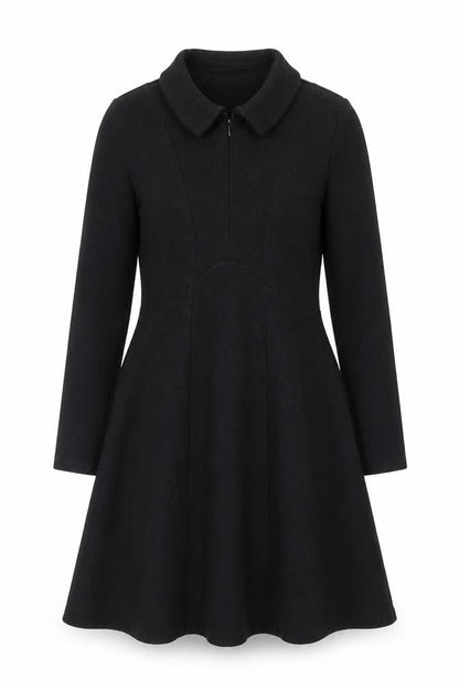 Marks & Spencer Women’s Black Fit & Flare Collared Knee Length Dress Size 8