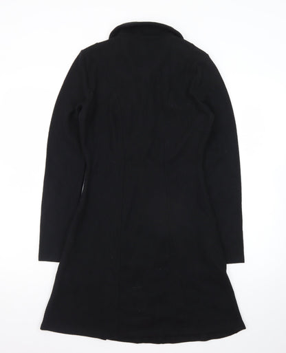 Marks and Spencer Women’s Black Fit & Flare Collared Knee Length Dress Size 8