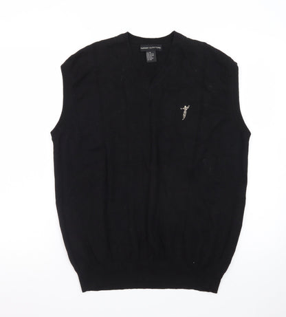 Fairway Outfitters Men's Black Cotton Golf Vest Jumper M Regular Fit