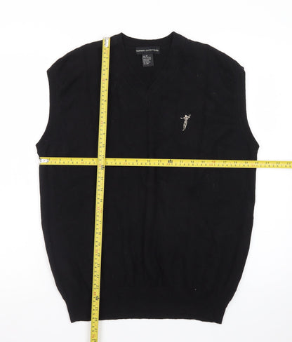 Fairway Outfitters Men's Black Cotton Golf Vest Jumper M Regular Fit