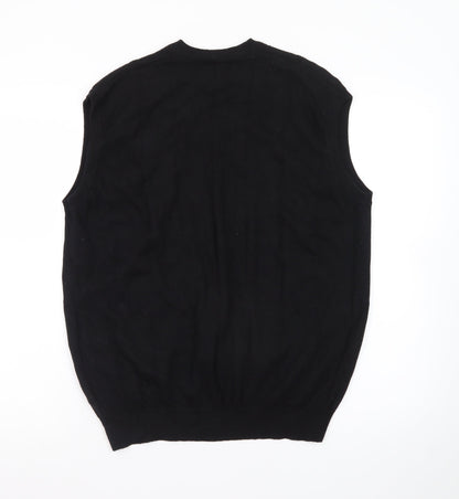 Fairway Outfitters Men's Black Cotton Golf Vest Jumper M Regular Fit
