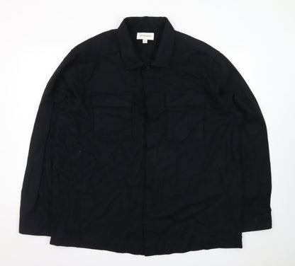 Marks and Spencer Autograph Men’s Black 2XL Cotton Button-Up Shirt