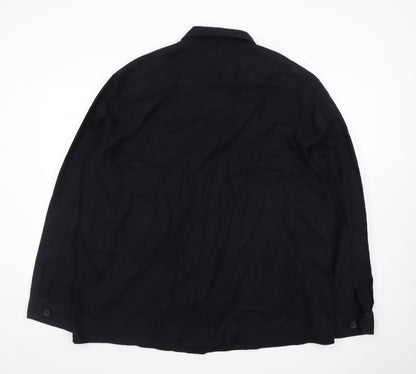 Marks and Spencer Autograph Men’s Black 2XL Cotton Button-Up Shirt