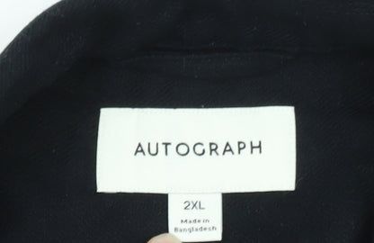 Marks and Spencer Autograph Men’s Black 2XL Cotton Button-Up Shirt
