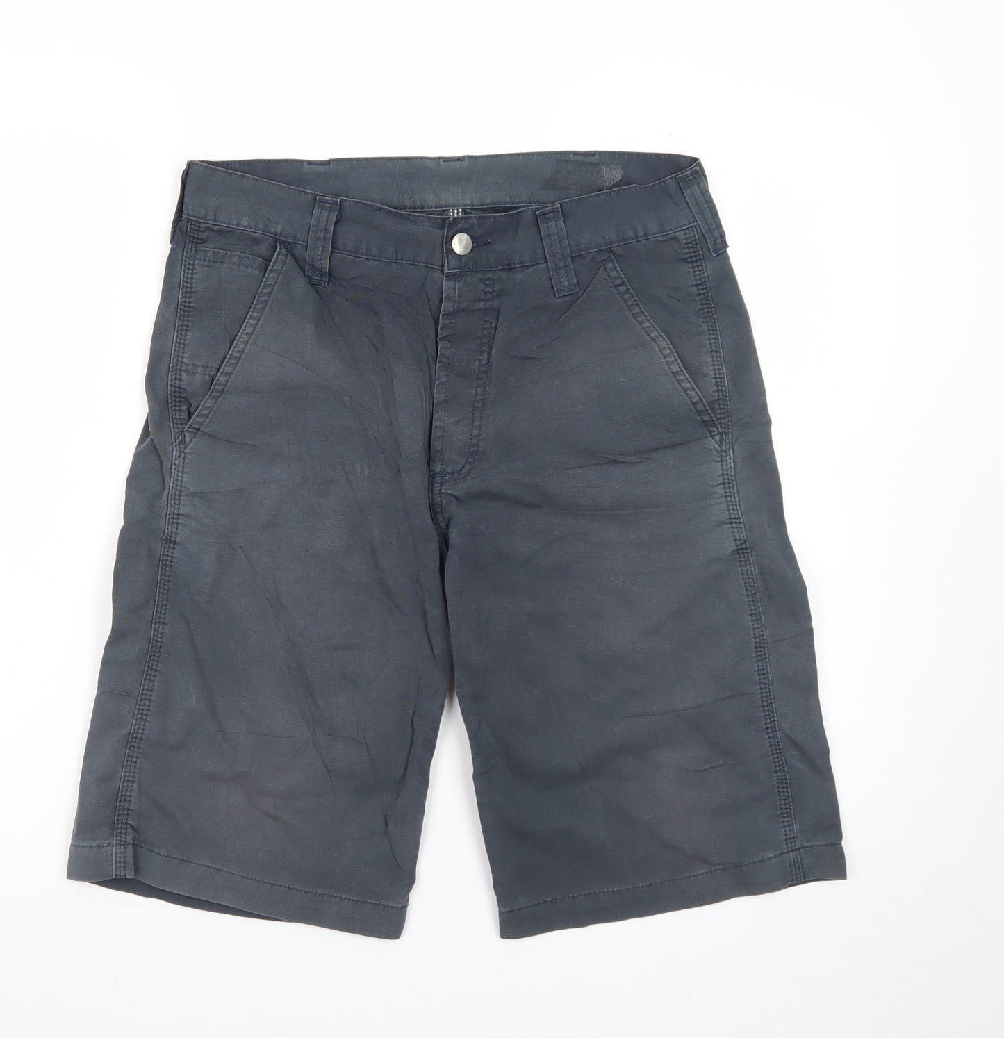 Carhartt Men Blue 28 Work Bermuda Canvas Shorts