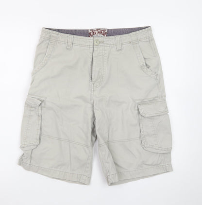 Mantaray Men's Beige Cargo Shorts Size 32 Regular Fit Casual