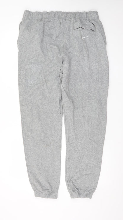 Nike Men's Grey Jogger Sweatpants L Logo Sportswear