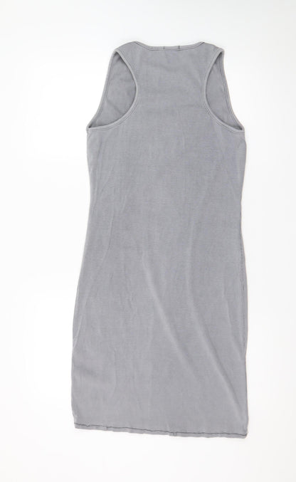 Boohoo Women Grey Sleeveless Bodycon Dress Size 18