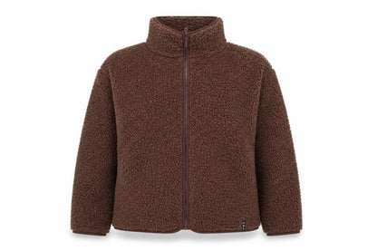 Online Home Shop Women's Brown Fleece Zip Jacket Size L